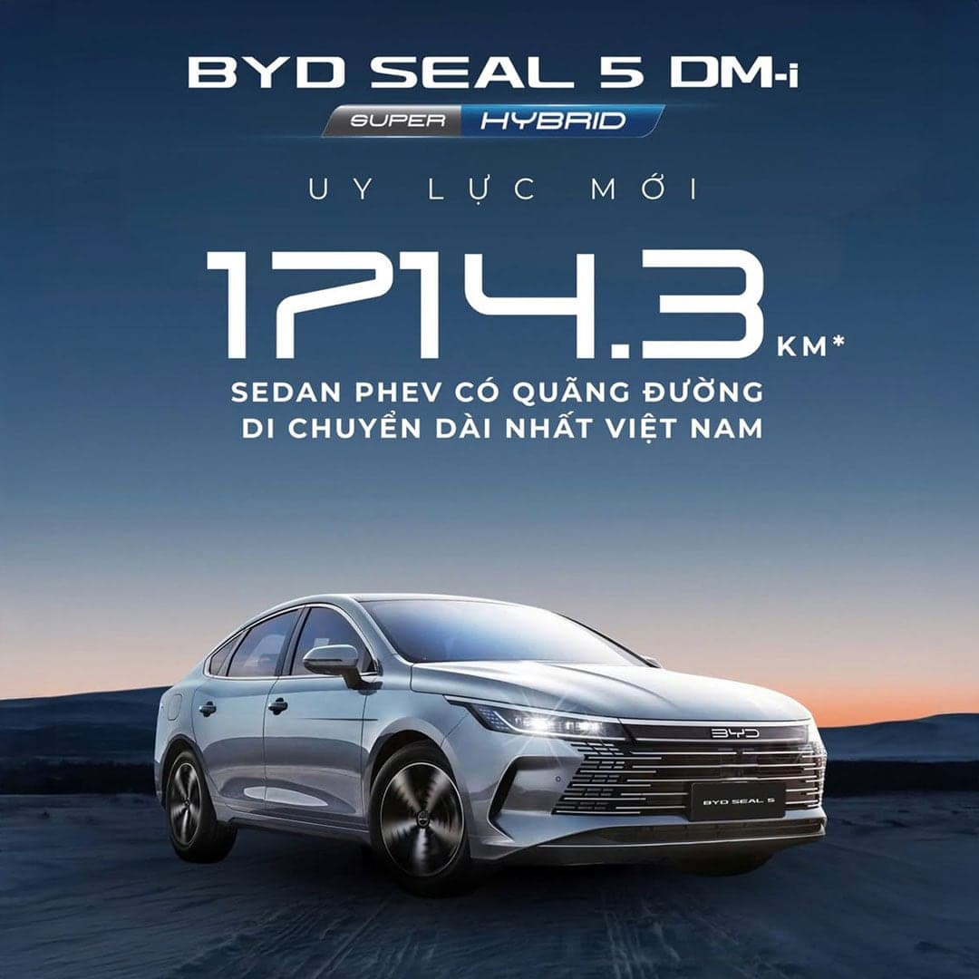 BYD Seal 5 DM-i – sedan PHEV có quãng đường di chuyển dài nhất Việt Nam